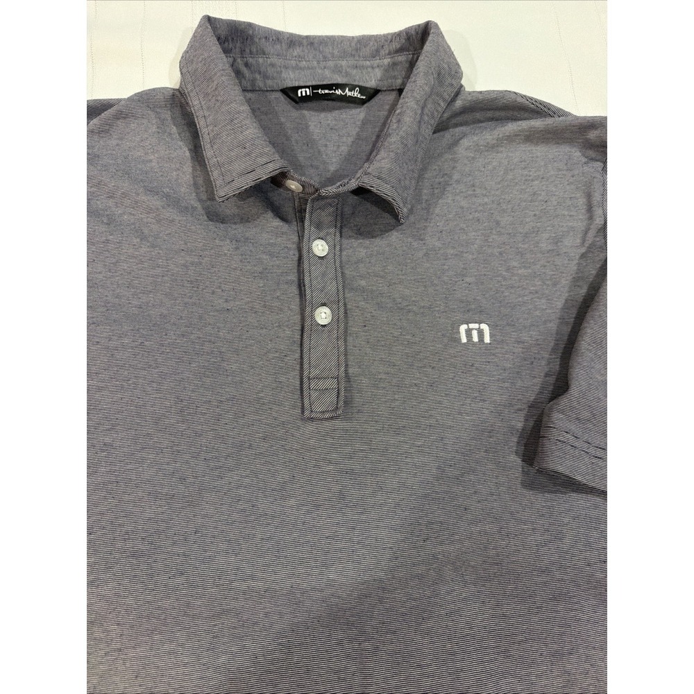 TravisMathew Polo Shirt Mens XL Extra Large Gray Casual Golf Office‎ Outdoor